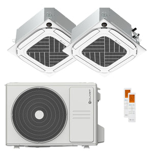 Condizionatore Clivet Cassetta Compatta 4 vie IBA1-Y dual split 12000+12000 BTU inverter A++