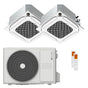 Condizionatore Clivet Cassetta Compatta 4 vie IBA1-Y dual split 12000+12000 BTU inverter A++ wifi unità esterna 5.3 kW