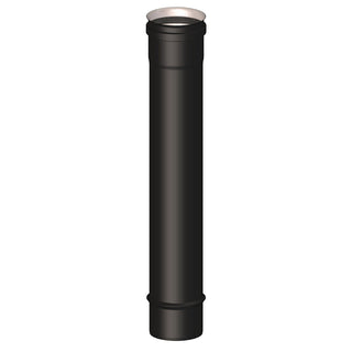 Elemento dritto M/F diam. 100 mm lunghezza 500 mm scarico fumi stufa a pellet e caldaia a pellet