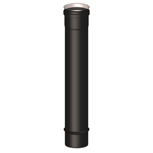 Elemento dritto M/F diam. 100 mm lunghezza 500 mm scarico fumi stufa a pellet e caldaia a pellet