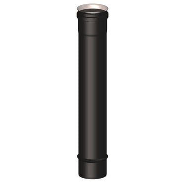 Elemento dritto M/F diam. 100 mm lunghezza 500 mm scarico fumi stufa a pellet e caldaia a pellet