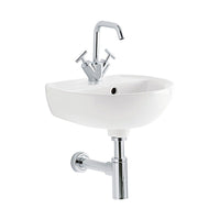 Lavamani 40 Geberit Colibrì 40 cm monoforo sospeso bianco lucido