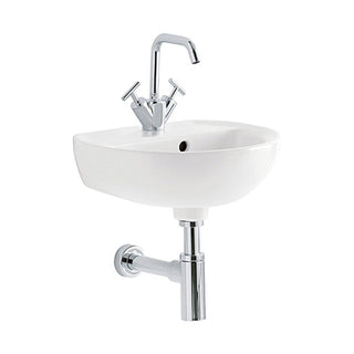 Lavamani 40 Geberit Colibrì 40 cm monoforo sospeso bianco lucido