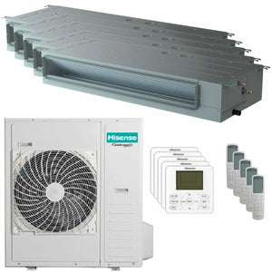Condizionatore Hisense Canalizzabile ADT penta split 9000+9000+9000+9000+12000 BTU inverter unità esterna 12.5 kW Hisense