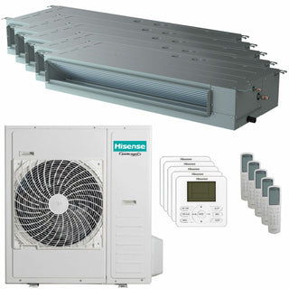 Condizionatore Hisense Canalizzabile ADT penta split 9000+9000+12000+12000+12000 BTU inverter unità esterna 12.5 kW