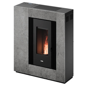 Stufa a pellet Cadel Vesta Plus 11 Autoclean canalizzata 10,5 kW Wi-Fi pietra serpentino