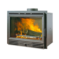 Inserto a legna per camino Italiana Camini Kubicalor Ecostar 9,6 kW ad aria canalizzabile Italiana Camini