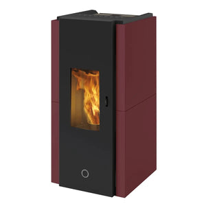 Stufa a pellet EK63 ZONE80 - gruppo Edilkamin - 7,6 kW ad aria Bordeaux EK63