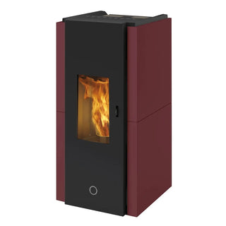 Stufa a pellet EK63 ZONE80 - gruppo Edilkamin - 7,6 kW ad aria Bordeaux EK63