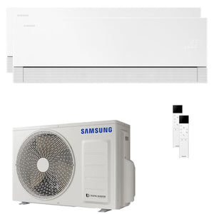 Condizionatore Samsung WindFree Première Plus dual split 7000+7000 BTU inverter A+++ wifi unità esterna 4 kW