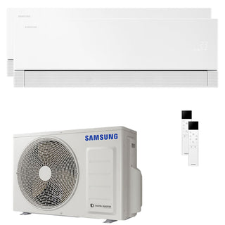 Condizionatore Samsung WindFree Première Plus dual split 9000+9000 BTU inverter A+++ wifi unità esterna 4 kW