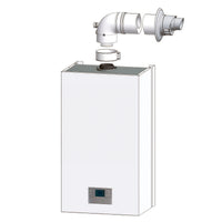 Kit scarico fumi coassiale parete orizzontale universale ø 60/100 M/F caldaie a condensazione Stabile