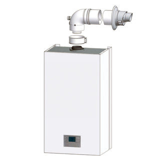 Kit scarico fumi coassiale parete orizzontale universale ø 60/100 M/F caldaie a condensazione Stabile
