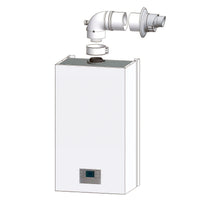 Kit scarico fumi coassiale parete orizzontale universale ø 60/100 M/F caldaie a condensazione
