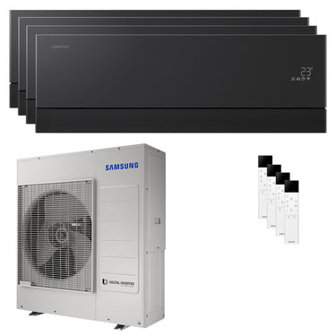 Condizionatore Samsung WindFree Première quadri split 12000+12000+12000+12000 BTU inverter A++ wifi unità esterna 10 kW Soapstone Charcoal