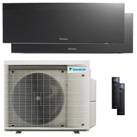 Condizionatore Daikin Emura 3 dual split 9000+15000 BTU inverter A++ wifi unità esterna 5 kW Nero Daikin