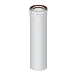 Elemento dritto coassiale universale m/f ø60/100 da 500 mm per scarico fumi caldaia a condensazione