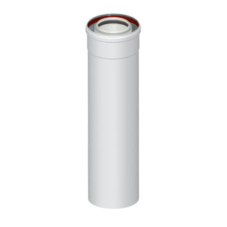 Elemento dritto coassiale universale m/f ø60/100 da 500 mm per scarico fumi caldaia a condensazione
