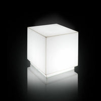 Cubo luminoso da giardino Arkema Iris SL  in resina LLDPE con pannello fotovoltaico Arkema