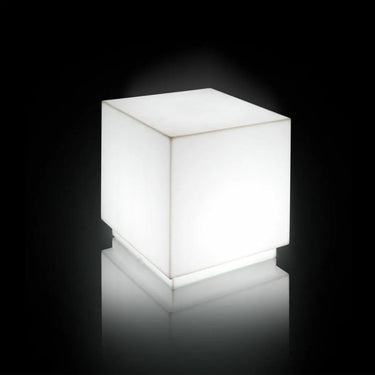 Cubo luminoso da giardino Arkema Iris SL  in resina LLDPE con pannello fotovoltaico Arkema