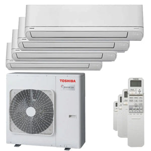 Condizionatore Toshiba Shorai R32 quadri split 5000+5000+5000+5000 BTU inverter A++ unità esterna 8,0 kW Toshiba