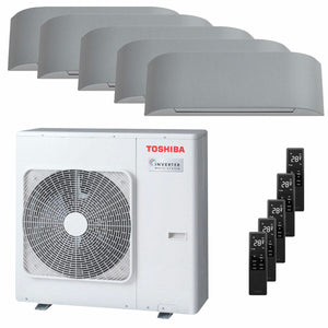 Condizionatore Toshiba Haori penta split 9000+9000+9000+9000+16000 BTU inverter A++ wifi unità esterna 10,0 kW
