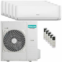 Condizionatore Hisense Hi-Comfort 2025 penta split 9000+9000+9000+12000+12000 BTU inverter wifi unità esterna 12.5 kW Hisense