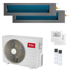 Condizionatore TCL Canalizzabile Serie D dual split 9000+18000 BTU inverter A++ wifi unità esterna 5.1 kW