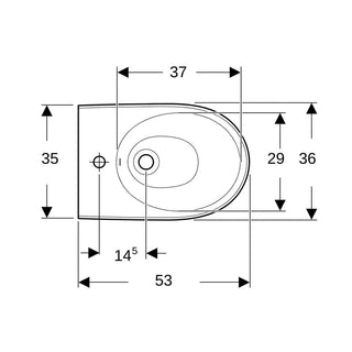 Bidet sospeso Geberit Selnova Premium - Bianco Geberit