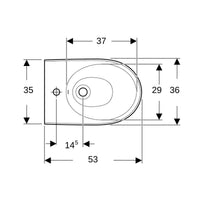 Bidet sospeso Geberit Selnova Premium - Bianco
