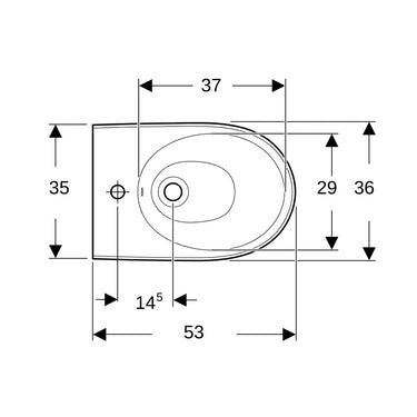 Bidet sospeso Geberit Selnova Premium - Bianco