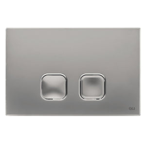 Placca doppio tasto OLI PLAIN Cromato Satinato