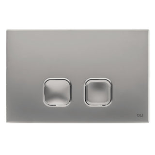 Placca doppio tasto OLI PLAIN Cromato Satinato