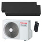 Condizionatore Toshiba SHORAI Edge Black dual split 12000+12000 BTU inverter A++ wifi unità esterna 5.2 kW