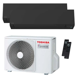 Condizionatore Toshiba SHORAI Edge Black dual split 7000+16000 BTU inverter A++ wifi unità esterna 5.2 kW Toshiba