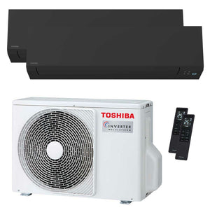 Condizionatore Toshiba SHORAI Edge Black dual split 9000+16000 BTU inverter A++ wifi unità esterna 5.2 kW