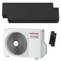 Condizionatore Toshiba SHORAI Edge Black dual split 9000+12000 BTU inverter A++ wifi unità esterna 5.2 kW