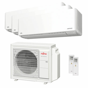Condizionatore Fujitsu Serie KMCG WiFi trial split 9000+9000+12000 BTU inverter A+++ wifi unità esterna 5.4 kW