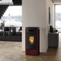 Stufa a pellet EK63 DAILY130++ - gruppo Edilkamin - 12,5 kW ad aria canalizzata Bordeaux EK63