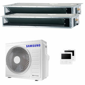Condizionatore Samsung canalizzabile dual split 18000+18000 BTU inverter A++ unità esterna 8 kW Samsung