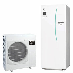 Pompa di calore aria acqua Mitsubishi Electric Ecodan 6 kW splittata con Hydrotank 200 lt R32 Inverter A++ Mitsubishi Electric