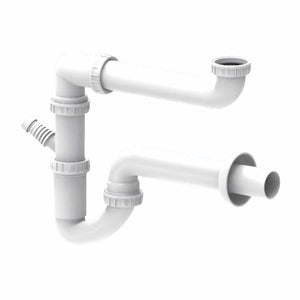 Sifone Valsir autopulente salvaspazio per lavello singolo Valsir