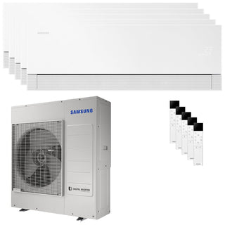 Condizionatore Samsung WindFree Première Plus penta split 7000+7000+7000+9000+12000 BTU inverter A++ wifi unità esterna 10 kW