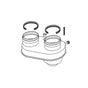 Kit sdoppiatore tubi aria-fumi Ø 80/80 mm per scaldabagni Rinnai Rinnai