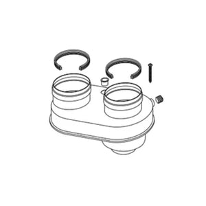 Kit sdoppiatore tubi aria-fumi Ø 80/80 mm per scaldabagni Rinnai
