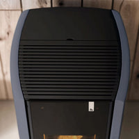 Stufa Policombustibile Girolami Edge 22 kW Idro con kit a.c.s. - grigio