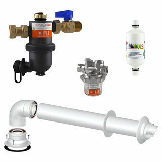 Kit installazione caldaia Bosch con defangatore - dosatore polifosfati - neutralizzatore condensa - scarico fumi coassiale