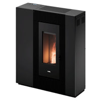Stufa a pellet Cadel Vesta Plus 11 Autoclean canalizzata 10,5 kW Wi-Fi metallo nero