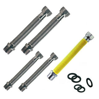Kit installazione sostituzione caldaia  a gas raccordi flessibili estensibili - tubo gas 3/4"