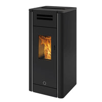 Stufa a pellet EK63 METRO110+ - gruppo Edilkamin -  10,5 kW ad aria canalizzata Nero